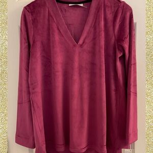 N Natori Velour Long Sleeve Top - NWT - Size Small